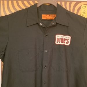 The Simpsons Moe's Tavern Red Kap Work Shirt